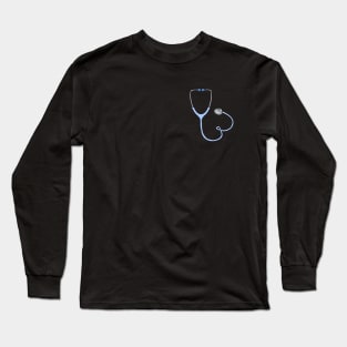 Blue heart stethoscope Long Sleeve T-Shirt